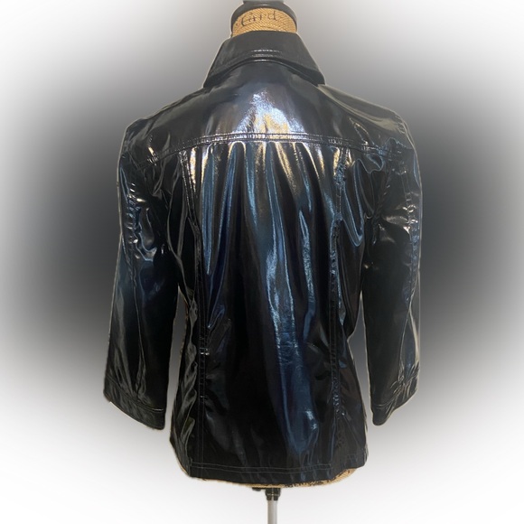 Black Shiny Women's Jacket - Picture 4 of 9